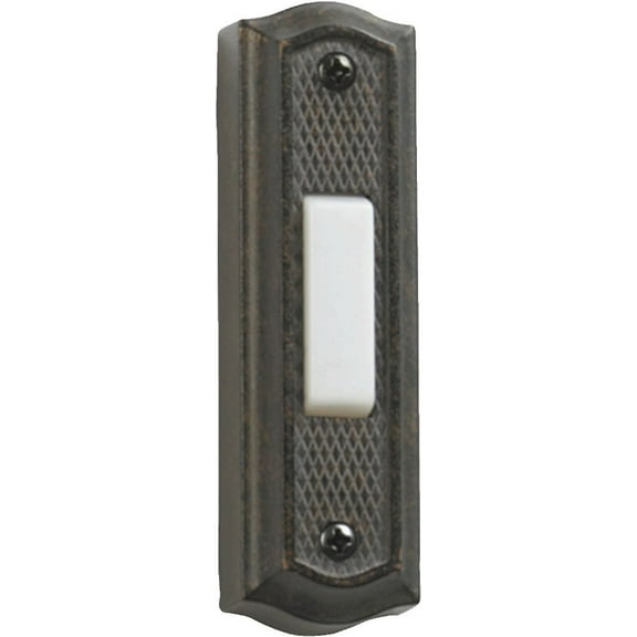 7-301-44 Quorum Lighting Accessory - Zinc Door Chime Button-3.5 Inches Tall and 1 Inches Wide