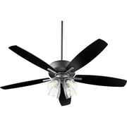 70525-469-Quorum Lighting-Breeze - 5 Blade Ceiling Fan in Quorum Home Collection style - 52 inches wide by 16.75 inches high-Noir Finish-Matte