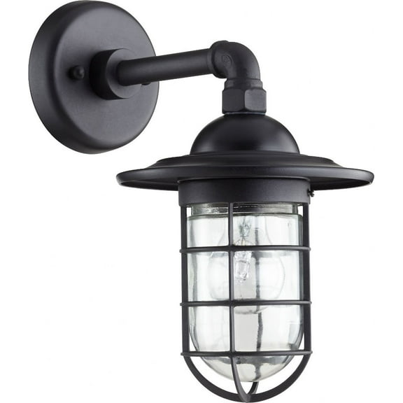 Quorum Lighting Bowery Noir Outdoor Wall Light, 1 Light, Wet Rated