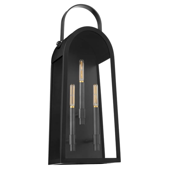 Quorum International 72-25 Arpeggio 3 Light 25" Tall Outdoor Wall Sconce - Black