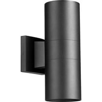 Quorum Lighting Cylinder 2-Light Noir Outdoor Wall Sconce