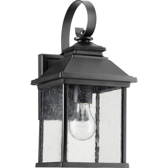 Quorum Lighting Pearson Glass Noir Wall Sconce, 1 Light, Wet Rated