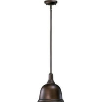 802-10-86 Quorum Lighting 1 Light Dome Pendant in Transitional style - 10 inches wide by 15.5 inches high