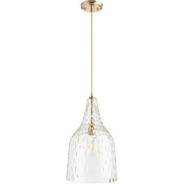 8142-80-Quorum Lighting-1 Light Pendant in Transitional style - 10 inches wide by 17.5 inches high-Aged Brass Finish    -Traditional Installation