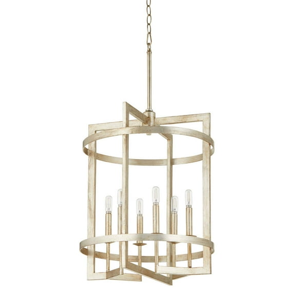 Quorum International 874-6 Merrick 6 Light 18" Wide Pendant - Silver