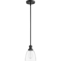 878-169 Quorum Lighting 1 Light Bell Pendant in Transitional style - 5.5 inches wide by 8 inches high-Noir Finish