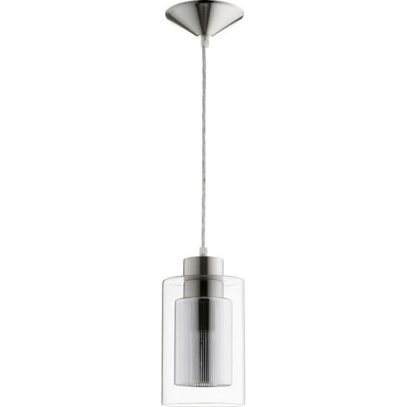 882-3765 Quorum Lighting 1 Light Pendant in Transitional style - 5 inches wide by 9.5 inches high     -Traditional Installation
