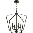 thumbnail image 1 of 894-4-86 Quorum Lighting 4 Light Entry Pendant in Quorum Home Collection style - 23 inches wide by 21 inches high-Oiled Bronze Finish    -Traditional, 1 of 4