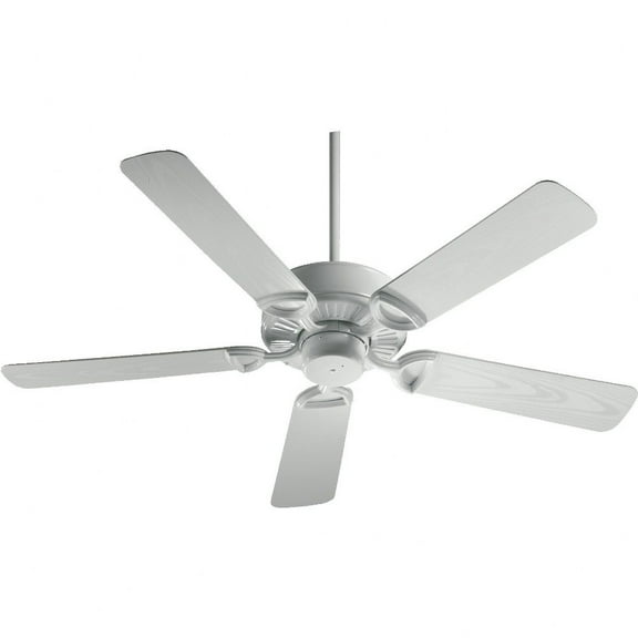 143525-6-Quorum Lighting-Estate - Patio Ceiling Fan in Transitional style - 52 inches wide by 13.78 inches high-White Finish-White Blade Color