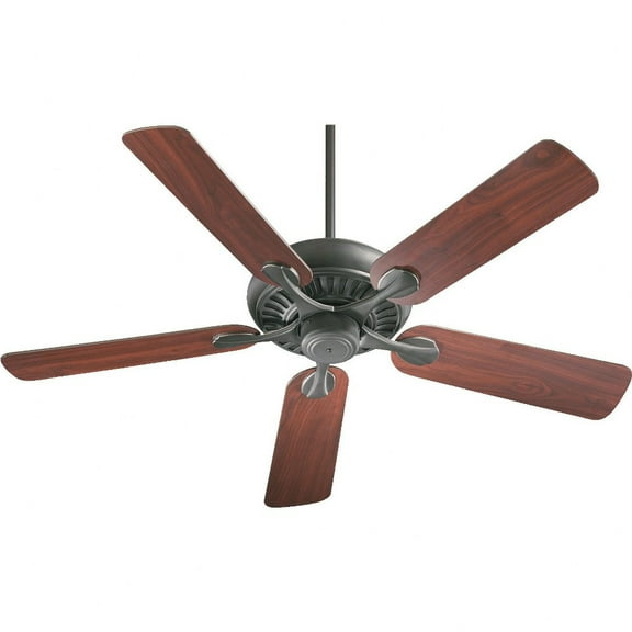 91525-95-Quorum Lighting-Pinnacle - Ceiling Fan in Traditional style - 52 inches wide by 12.6 inches high-Old World Finish-Rosewood/Walnut Blade Color