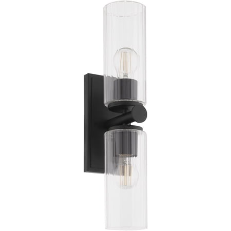 540-2-59 Quorum Lighting Mercier - 2 Light Wall Mount-20 Inches Tall and 4.75 Inches Wide-Matte Black Finish