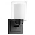 thumbnail image 1 of 1 - Light Matte Black Contemporary / Transitional Glass Wall Sconce, 1 of 1