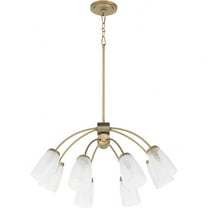 6077-8-80 Quorum Lighting Arpeggio - 8 Light Chandelier-17.5 Inches Tall and 32 Inches Wide-Aged Brass Finish