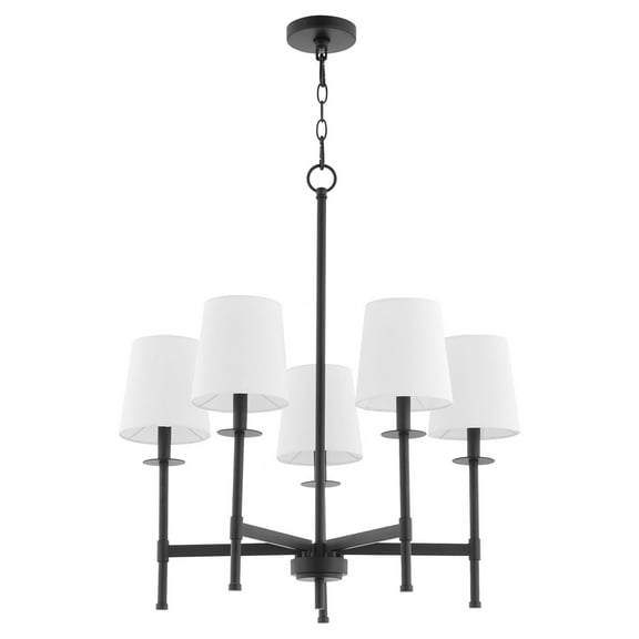 624-5-59 Quorum Lighting Belshaw - 5 Light Chandelier In Traditional Style-29 Inches Tall and 26 Inches Wide-Matte Black Finish    -Traditional