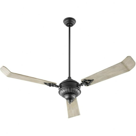 27603-69-Quorum Lighting-Brewster - Ceiling Fan in Traditional style - 60 inches wide by 17.87 inches high-Textured Black Finish-Weathered Gray Blade