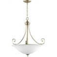 thumbnail image 1 of Quorum Lighting Bryant 4-Light Pendant, Aged Silver Leaf, 27.5W x 29.5H, Incandescent, Dry Rated, 1 of 7