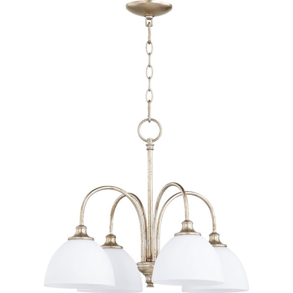 6409-4-60-Quorum Lighting-Celeste - 4 Light Nook Chandelier in style - 22 inches wide by 18 inches high-Aged Silver Leaf Finish    -Traditional