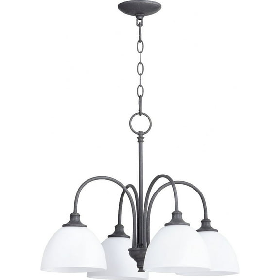 6409-4-17 Quorum Lighting Celeste - 4 Light Nook Chandelier in style - 22 inches wide by 18 inches high-Zinc Finish -Traditional Installation