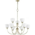 thumbnail image 1 of 6109-9-60-Quorum Lighting-Celeste - 9 Light 2-Tier Chandelier in style - 32 inches wide by 33.5 inches high-Aged Silver Leaf Finish    -Traditional, 1 of 2