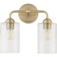 thumbnail image 1 of Charlotte 2 - Light Aged Brass Brass Transitional Glass And Steel Wall Sconce, 1 of 4
