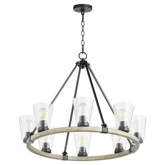 63-8-6941 Quorum Lighting Paxton - 8 Light Chandelier in style - 30.5 inches wide by 24 inches high-Noir/Weathered Oak Finish -Traditional
