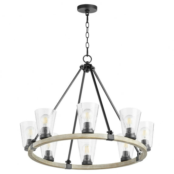63-8-6941 Quorum Lighting Paxton - 8 Light Chandelier in style - 30.5 inches wide by 24 inches high-Noir/Weathered Oak Finish -Traditional