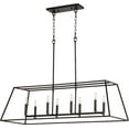 thumbnail image 1 of 654-8-86-Quorum Lighting-Gabriel - 8 Light Linear Pendant in Quorum Home Collection style - 17.25 inches wide by 13.75 inches high-Oiled Bronze Finish, 1 of 3