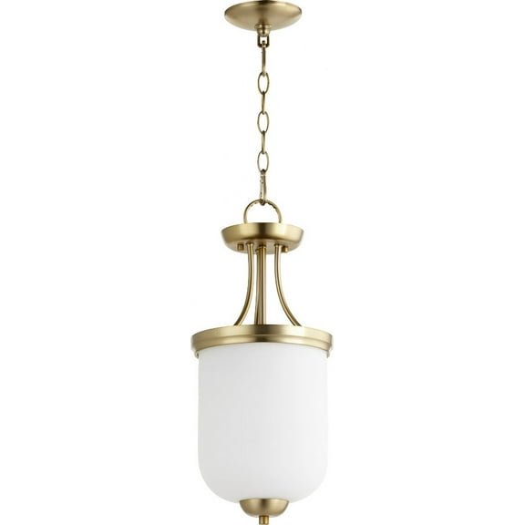 Quorum Lighting Enclave 2-Light Pendant, Aged Brass, 9W, 20H