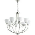thumbnail image 1 of Quorum Lighting Enclave 8-Light Chandelier, Polished Nickel, 30 Width, 29 Height, Clear/Seeded Glass, 1 of 4