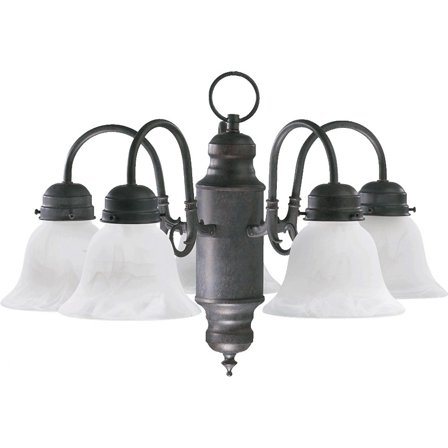 6429-5-44 Quorum Lighting 5 Light Nook Pendant in Traditional style - 20 inches wide by 14 inches high-Toasted Sienna Finish    -Traditional