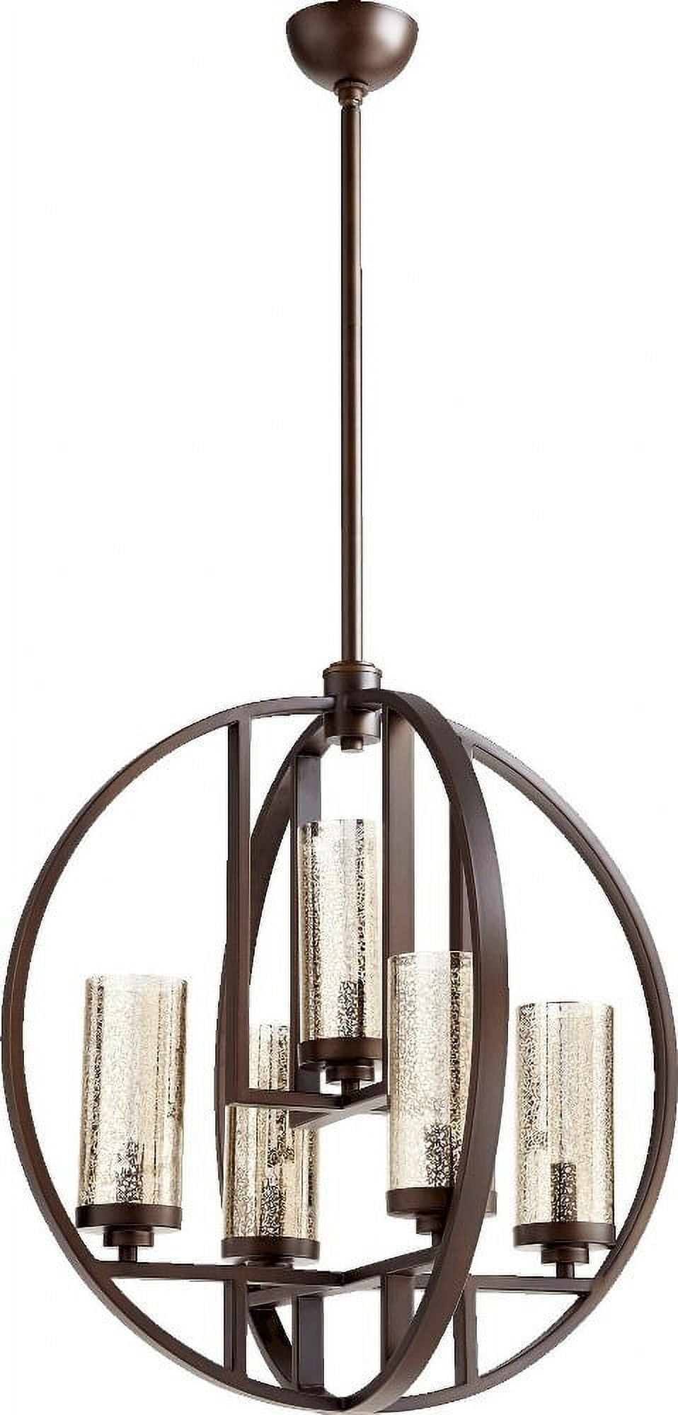 Elegant Mini 5-Light Bronze Chandelier with Plug-in Option