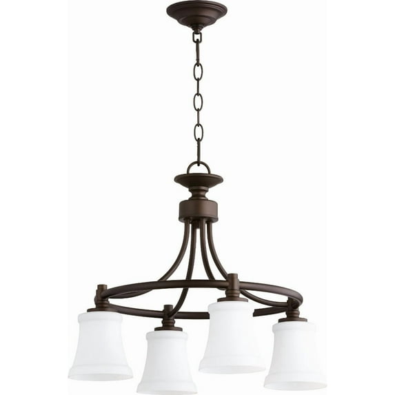 Quorum Lighting - Four Light Chandelier - Rossington - 4 Light Nook Pendant in