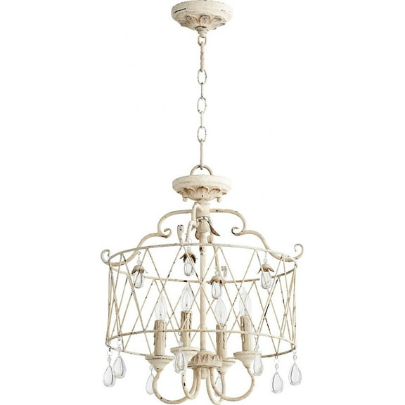 Quorum Lighting Venice 4-Light Persian White Pendant