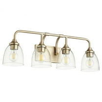 Quorum Lighting Enclave Glass 4-Light Aged Brass Wall Sconce