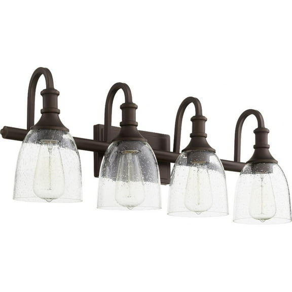 Quorum Lighting Richmond Glass 4-Light Oiled Bronze Vanity Fixture