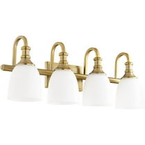 Quorum Lighting Richmond Glass 4-Light Aged Brass Wall Sconce