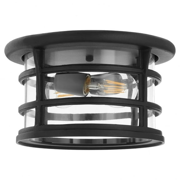 Quorum Lighting - Haley - 2 Light Outdoor Flush Mount In Modern Farmhouse