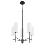 663-5-59 Quorum Lighting Hamilton - 5 Light Chandelier-25.25 Inches Tall and 23.5 Inches Wide-Matte Black Finish -Traditional Installation