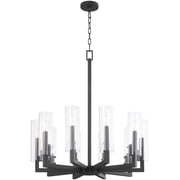 6277-10-69 Quorum Lighting Harbin - 10 Light Chandelier In Contemporary Style-34 Inches Tall and 32 Inches Wide-Textured Black Finish -Traditional