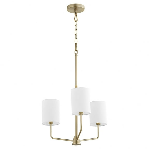 657-3-80 Quorum Lighting Harmony - 3 Light Chandelier In Transitional Style-14.5 Inches Tall and 18 Inches Wide     -Traditional Installation
