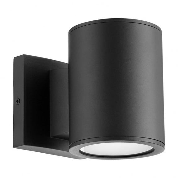 Quorum Lighting Cylinder LED Outdoor Wall Mount, 2 Lights, Noir Finish