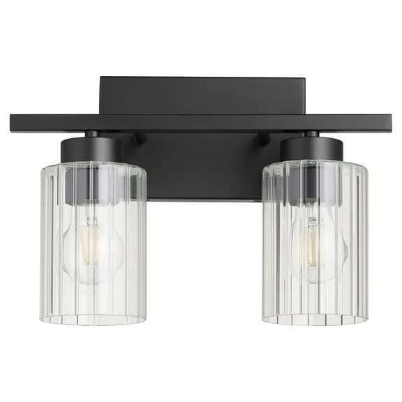 Ladin 2 - Light Textured Black Black Contemporary / Transitional Glass
