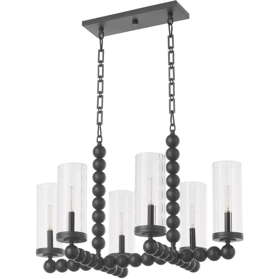 Quorum Lighting - Lee Boulevard - 6 Light Linear Chandelier-19.25 Inches Tall