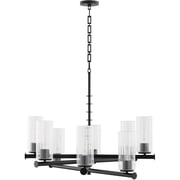 641-8-59 Quorum Lighting Mercier - 8 Light Chandelier-27 Inches Tall and 32 Inches Wide-Matte Black Finish -Traditional Installation