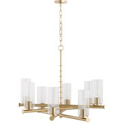 641-8-80 Quorum Lighting Mercier - 8 Light Chandelier-27 Inches Tall and 32 Inches Wide-Aged Brass Finish -Traditional Installation