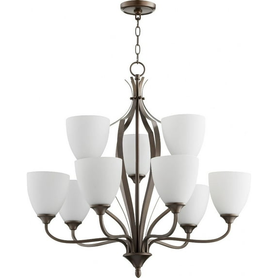 Quorum Lighting - Nine Light Chandelier - Chandelier - Jardin - 9 Light 2-Tier