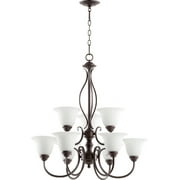 Quorum Lighting - Nine Light Chandelier - Chandelier - Spencer - 9 Light 2-Tier