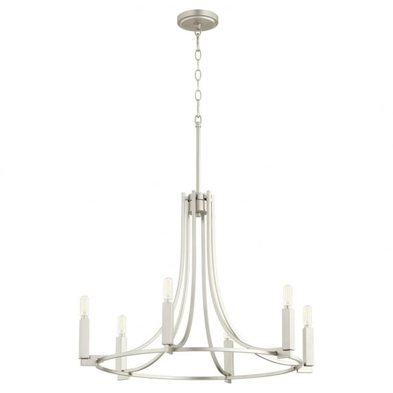 Quorum Lighting - Olympus - 6 Light Chandelier In Soft Contemporary Style-20.75
