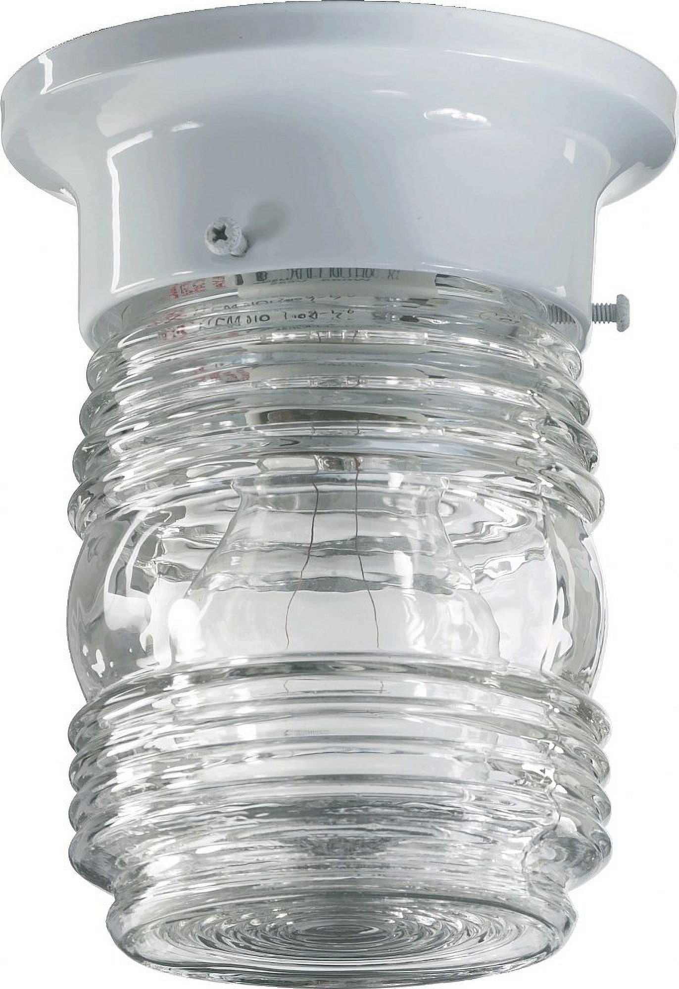 Quorum Lighting One Light Ceiling Mount 1 Light Jelly Jar Flush