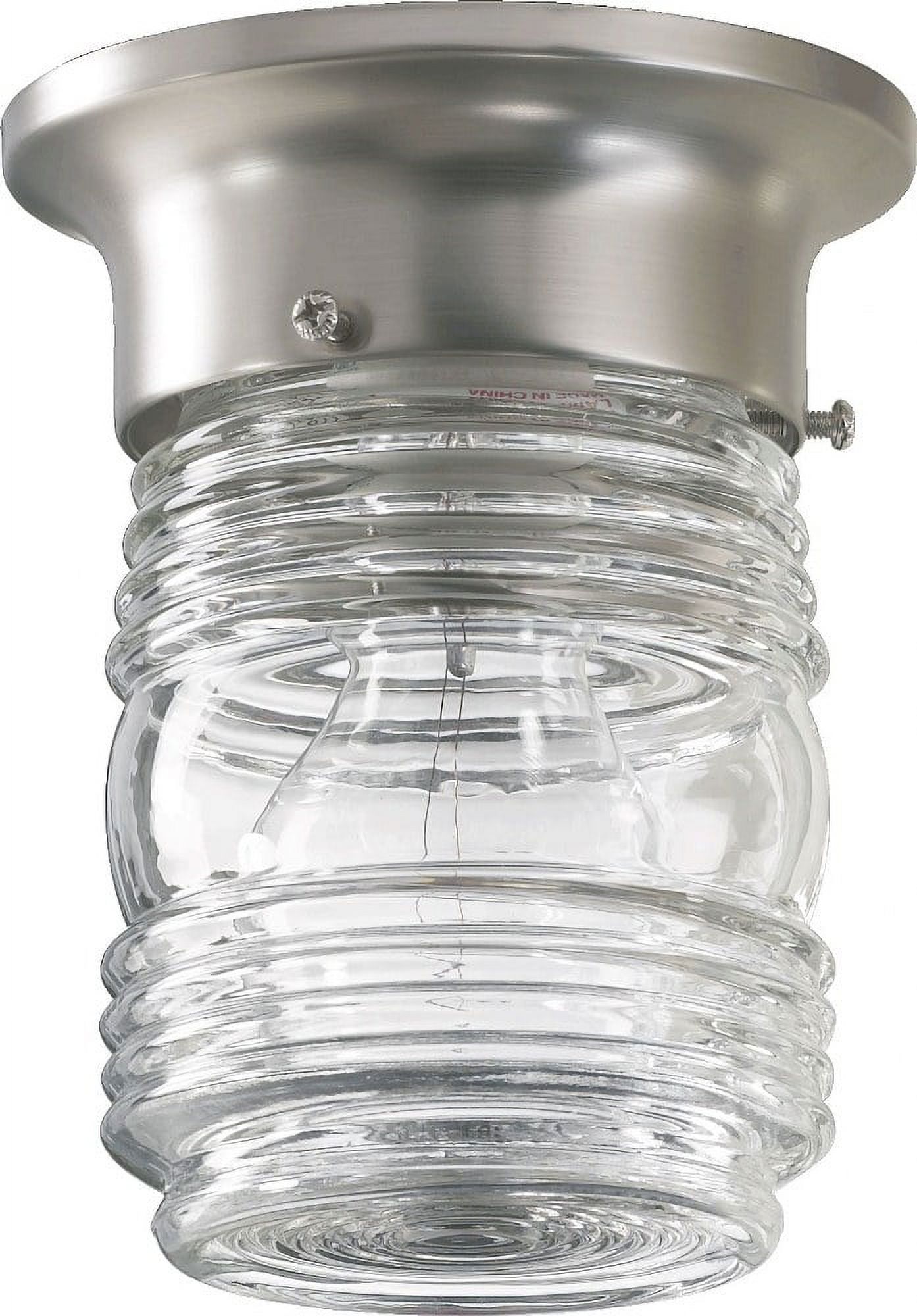 Quorum Lighting One Light Ceiling Mount 1 Light Jelly Jar Flush